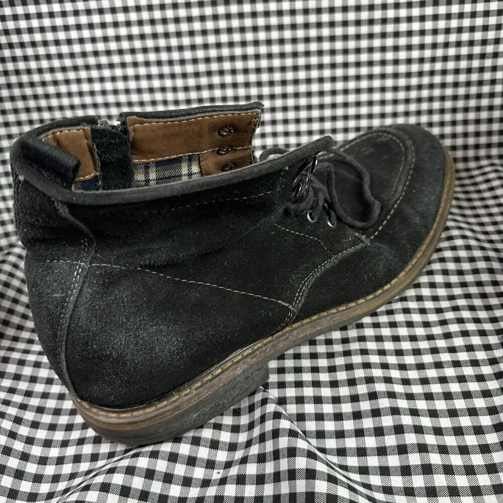 G.H. Bass Men's Reston Suede Black Lace Up Moc Toe Boots Size 11